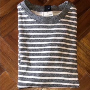 White & Grey Stripe H&M crewneck